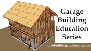 How To Build 20 x 24 Two Car Garage With Room Above  Building Education Part 4