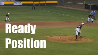 Infield ready position in youth baseball - LLWS 2015 Texas demonstrates.