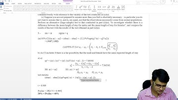 CS1 | CI, Hypothesis Testing & Linear Regression | Example Solved in MS Word