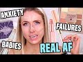 Full Face Testing NEW MAKEUP & We Get REAL ... Anxiety, Tears & Fears