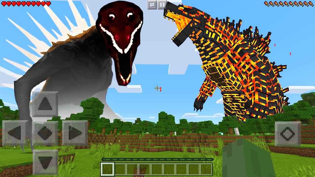 Я нашел ТЕРМОЯДЕРНЫЙ ГОДЗИЛЛУ против КРОВАВОГО ГОДЗИЛЛЫ в Minecraft Pocket Edition...