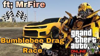 Bumblebee🐝🚗(Transformers) Drag Races against @MrFiire + 1 more 🏁🔥#grandtheftauto #bumblebee