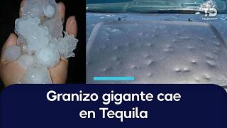 Granizo gigante sorprende a vecinos de Tequila, Jalisco