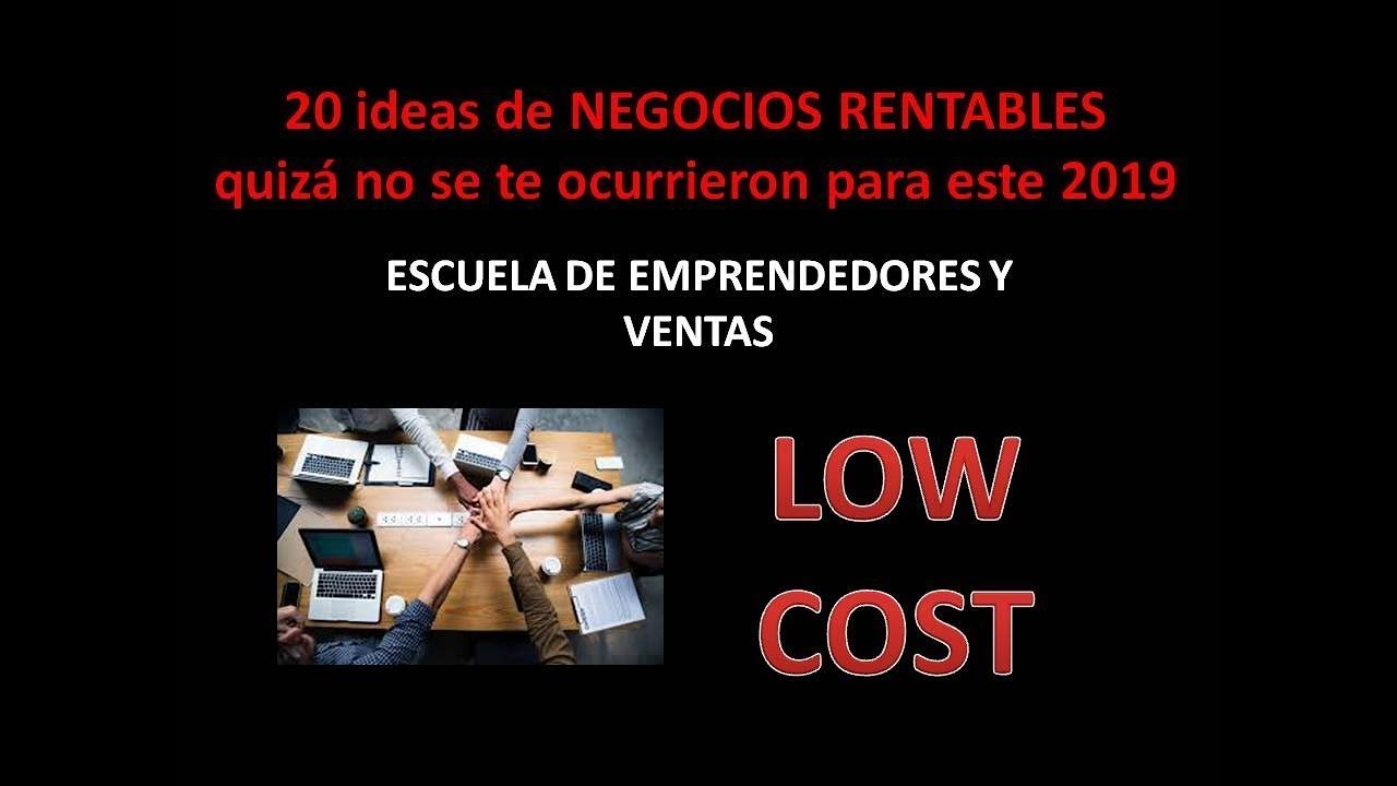 20 ideas rentables LOW COST para el año 2021. Ideas de negocio de baja inversión