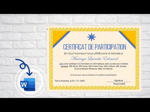 Vidéo: Comment faire un certificat de travail : 11 étapes (avec photos)