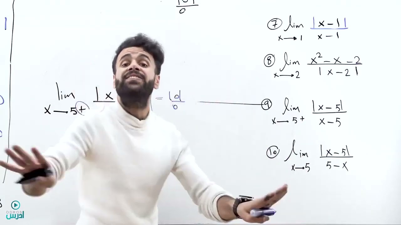 منذر ابو عواد - نهاية القيمة المطلقة -(الاول ثانوي الحصة رقم ١٩ الوحدة الثانية)