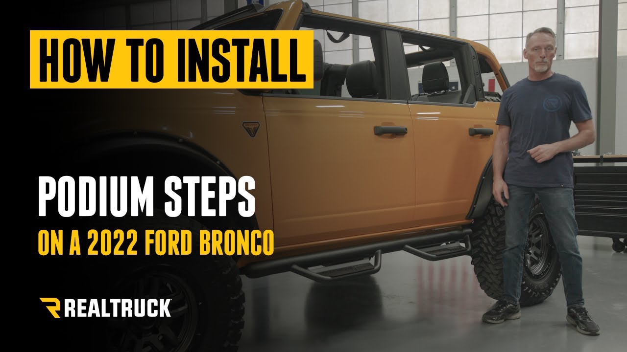 N-Fab Podium LG - W2W (2 Step per Side) - 21-26 Bronco 4Dr - TX Blk HPF2172B-TX