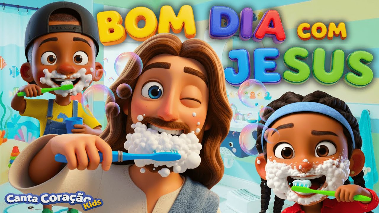 Bom Dia Com Jesus | Música para Acordar e Escovar os Dentes - Canta Coração Kids