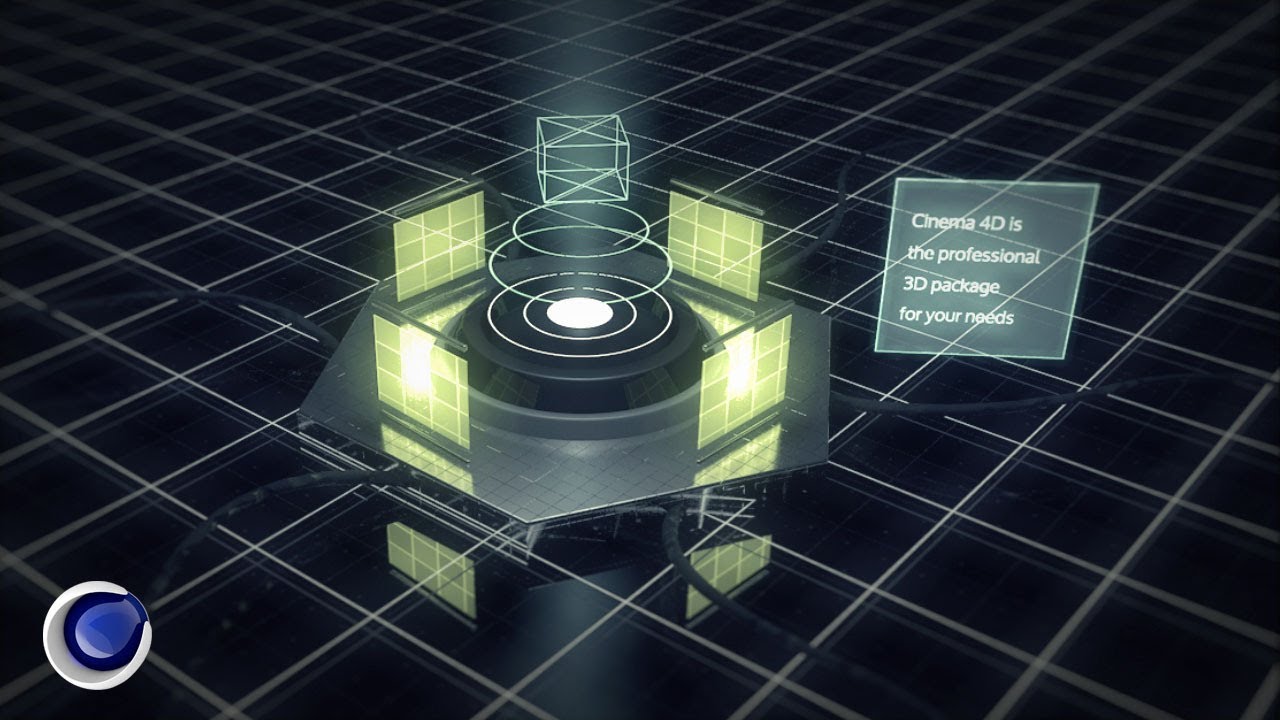 HUD - Futuristic - Sci-Fi сцена в Cinema 4D - YouTube