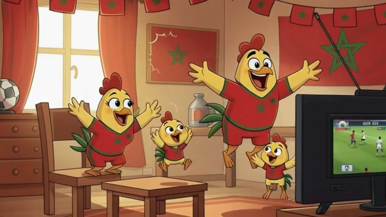 فوفو المشاغب يحتفل بكأس افريقيا بالرباط🐥🏆 | كرتون للأطفال DIMA MAGHRIB