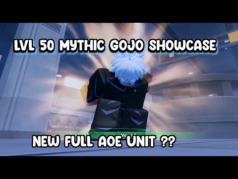 Gojo Max Level QUICK SHOWCASE MAX LEVEL GOJO SHOWCASE ANIME VANGUARD NEW FULL AOE UNIT ...