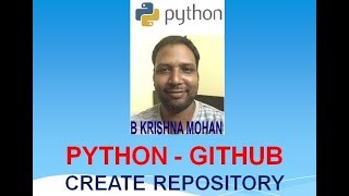 PYTHON  - GITHUB - CREATE REPOSITORY