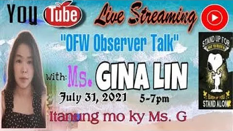 I TANONG MO KY Ms.GINA LIN || live July 30,2021 ||...