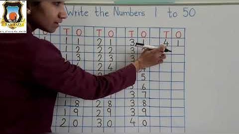 Writing 1 to 50 numbers in notebook