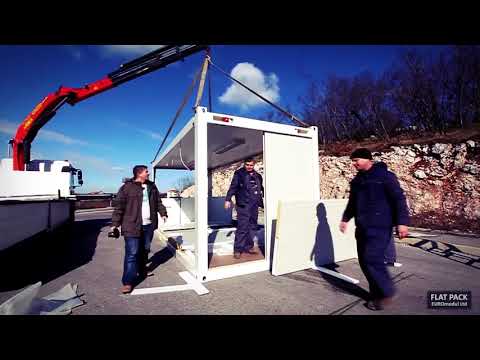 FLAT PACK PORTABLE office or storage container   modular building manufacturer