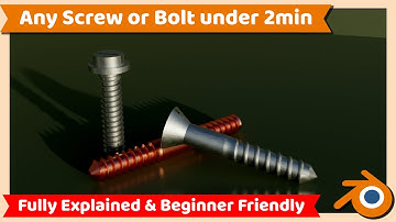 Blender Tutorial : How to Model Screw or Bolt in Blender 3