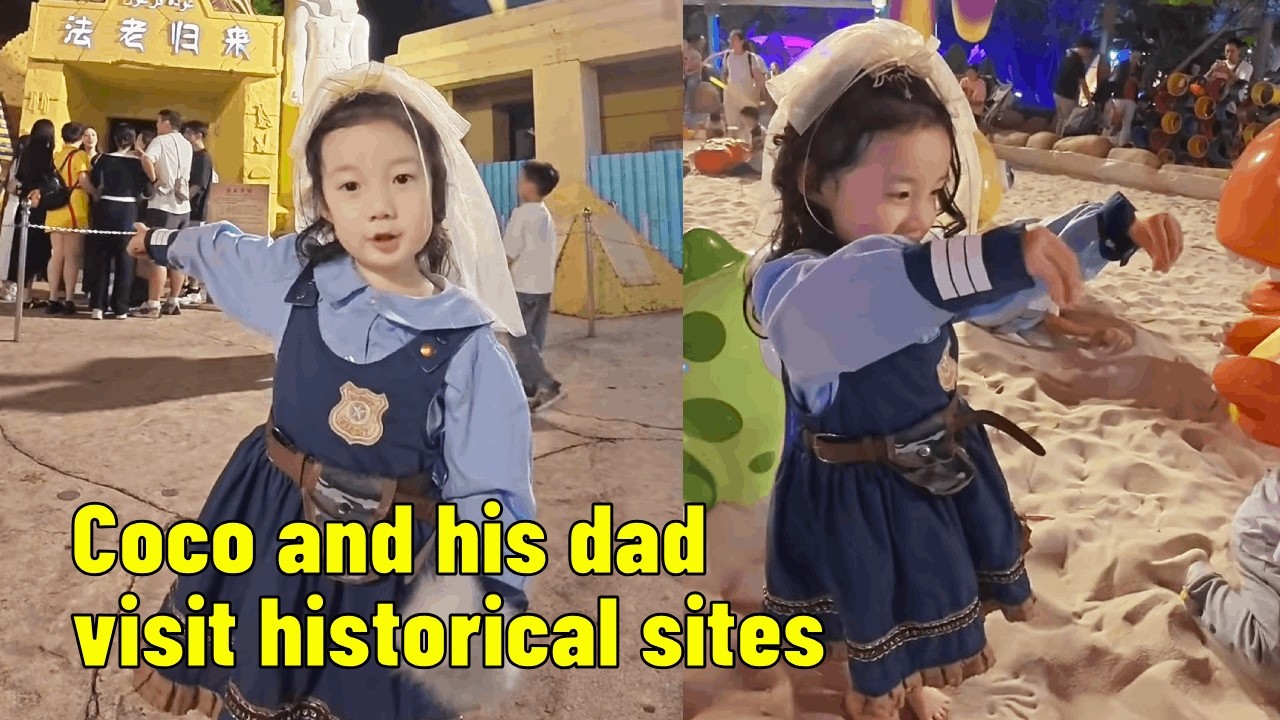 Coco took her dad on an adventure inside the pyramids; she was so brave!