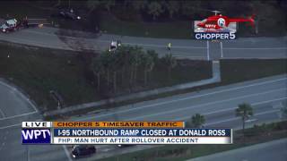 I-95 northbound entrance ramp closed at Donald Ross Road in Jupiter