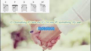 I'm into Something Good by Herman''s Hermits play along with scrolling guitar chords and lyrics