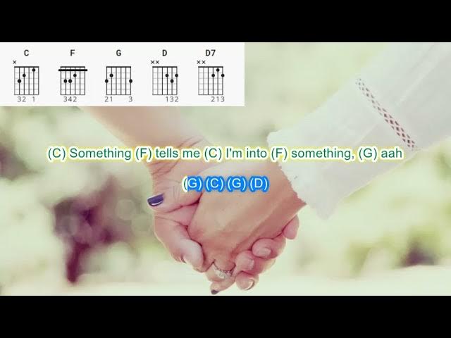 I'm into Something Good by Herman''s Hermits play along with scrolling guitar chords and lyrics