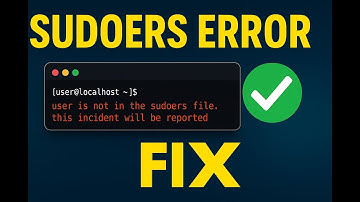 Fix ‘User Is Not in the Sudoers File’ Error in Linux (Step-by-Step)
