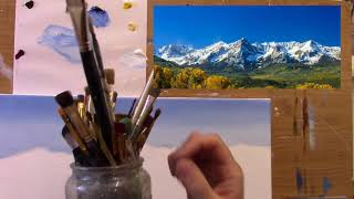painting mountains simple