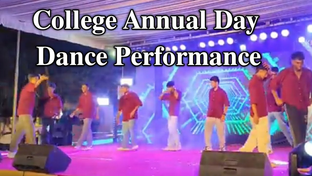 College day dance performance on stage | Boy's group dance - YouTube