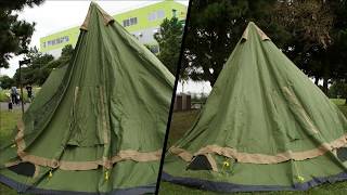 Los Maple Indian camping tent 8 person レビュー - YouTube
