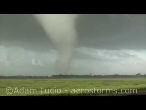 Violent Chapman Kansas Tornado Touches Down and Tosses Trees