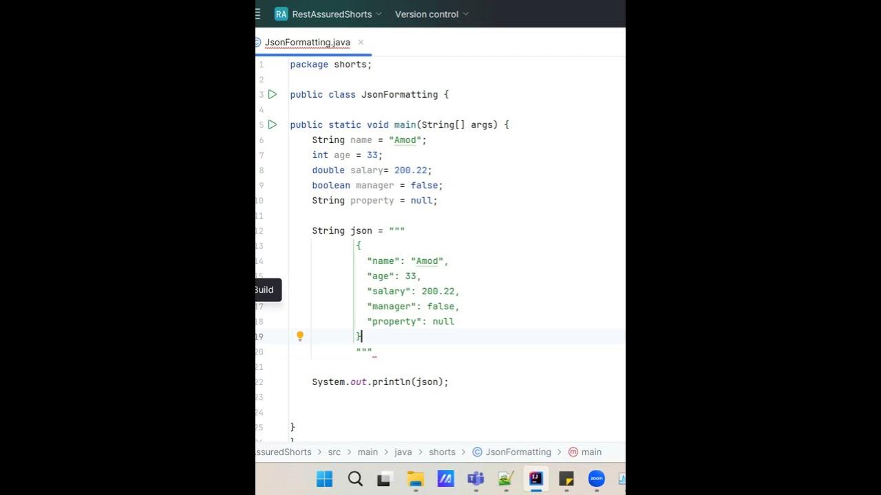 Java Text Block | Use Triple Quotes For Formatted JSON | Embed ...