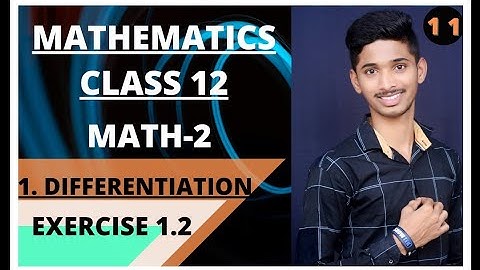 #Differentiation#Mathematics #11 DIFFERENTIATION MATHEMATICS CLASS 12STD HSC BOARD 2021-2022
