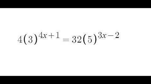 Grade 12 Advanced Functions - Solving Exponential Equation (ch 8.5)