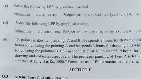 Q2b Linear programmingMaths Paper Solution 2023 Mumbai University IDOL 5 marks  fy bcom  maths sem 1