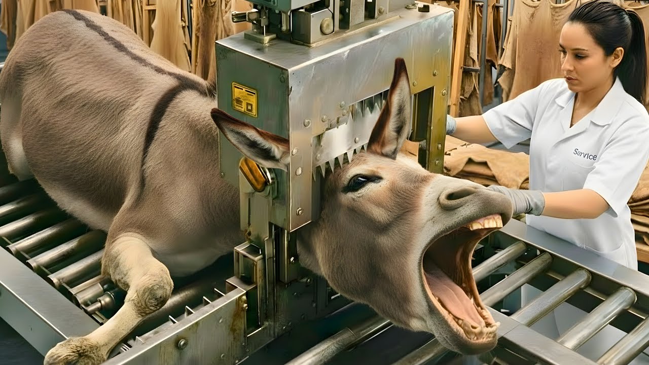 Unbelievable! Donkey Skin to High-End Leather | Inside the Leather Manufacturing Process