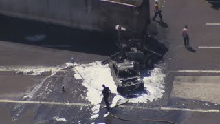 WB I-10 closed at Ray Road after crash & truck fire