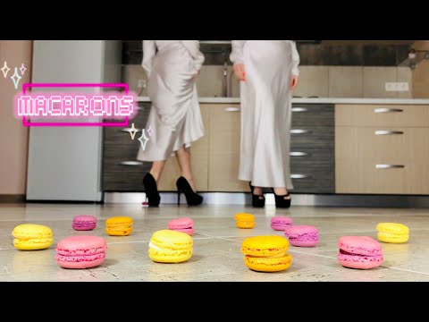 Pea's Peep Toe Heels vs. Macarons! Oddly Satisfying Food Crushing! ASMR