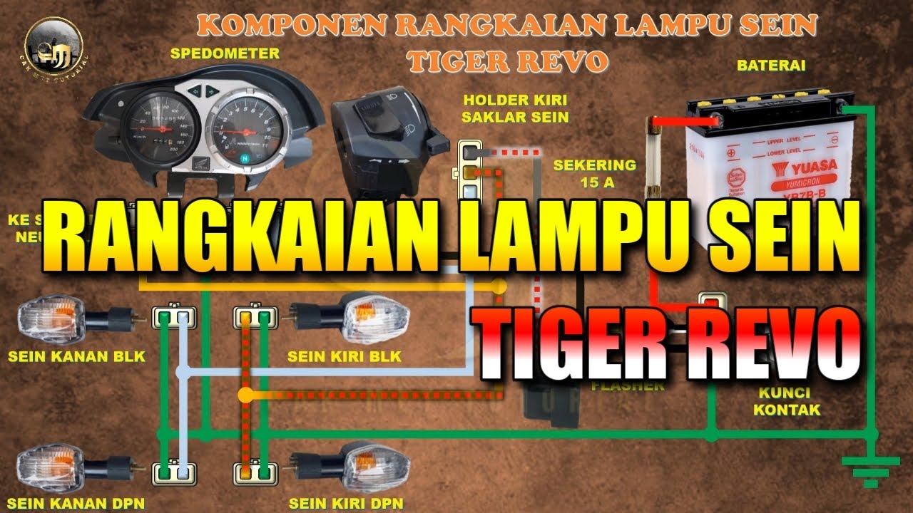 Rangkaian lampu sein Tiger Revo Kelistrikan sepeda motor 105 YouTube