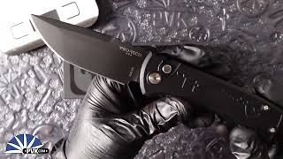 Chaves Knives/Protech Redencion Auto CCKSF25.Redencion.1, DLC Black S35VN Tanto Blade