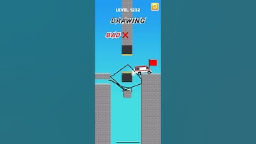 Draw bridge puzzle game level 1232 #gaming #drawing #Shorts