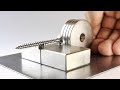 3 magnetic launchers in slow motion  magnet tricks  magnetic games