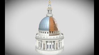 How is St. Paul's Cathedral dome constructed?