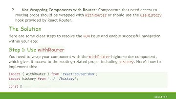 Resolving the 404 Issue When Navigating with React Router