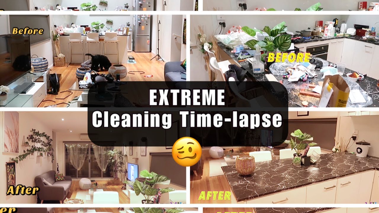 EXTREME KITCHEN AND LIVING ROOM CLEANING TIMELAPSE ... Satisfying | MsTopacJay