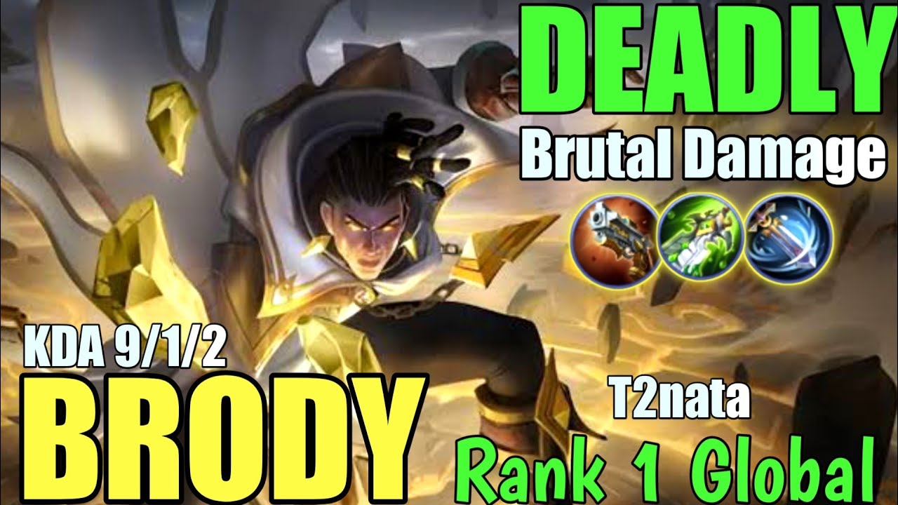 Brody Best Build 2022 Gold Lane | Top Global Brody Gameplay | Mobile Legends