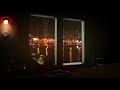 🎧 Cozy Ambience Bedroom - Rain on the Windows of the Rainy Night View of the City 10 Hours |  Sleep