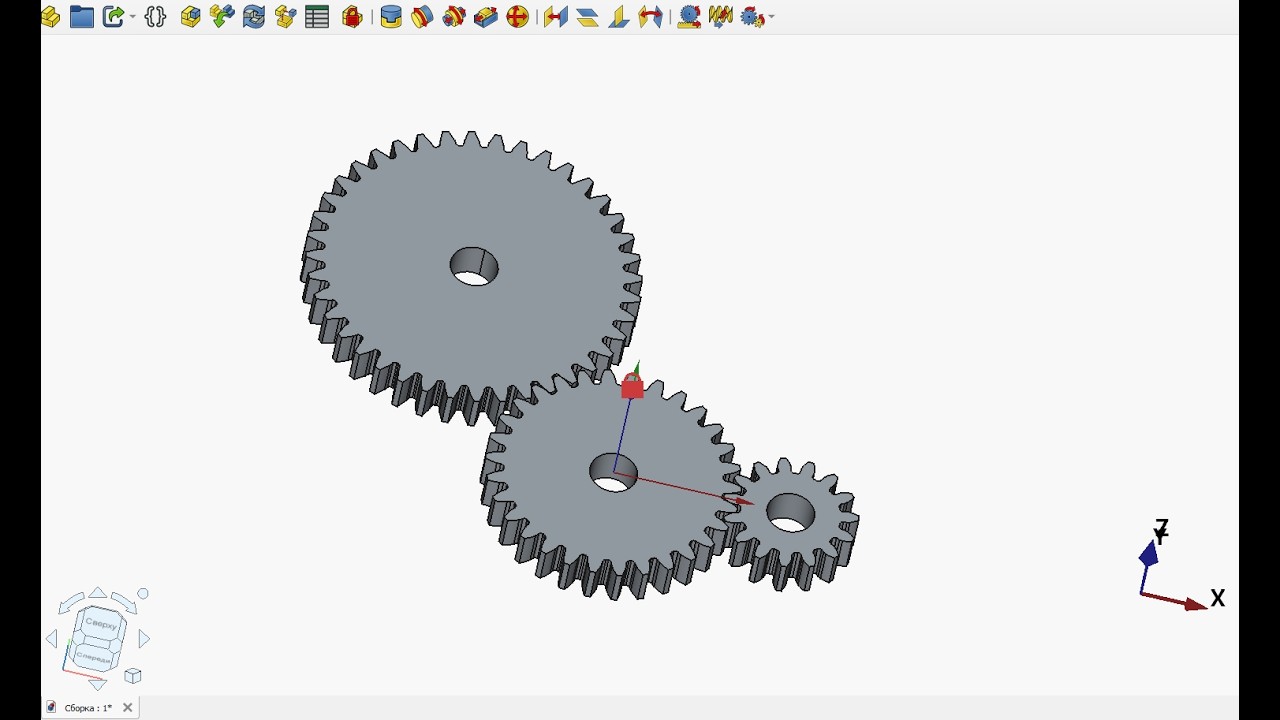 84. FreeCAD 1.0 Верстак для сборки Assembly.  Часть 7. Двухступенчатая зубчатая передача