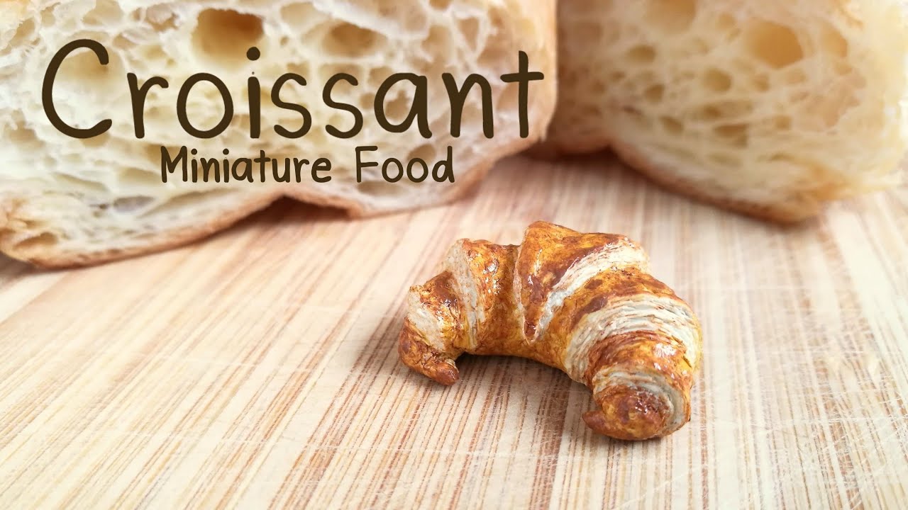 สอนปั้น ครัวซองท์จิ๋ว / ของจิ๋ว / ปั้นของจิ๋ว / Miniature Croissant  Polymer Clay Tutorial
