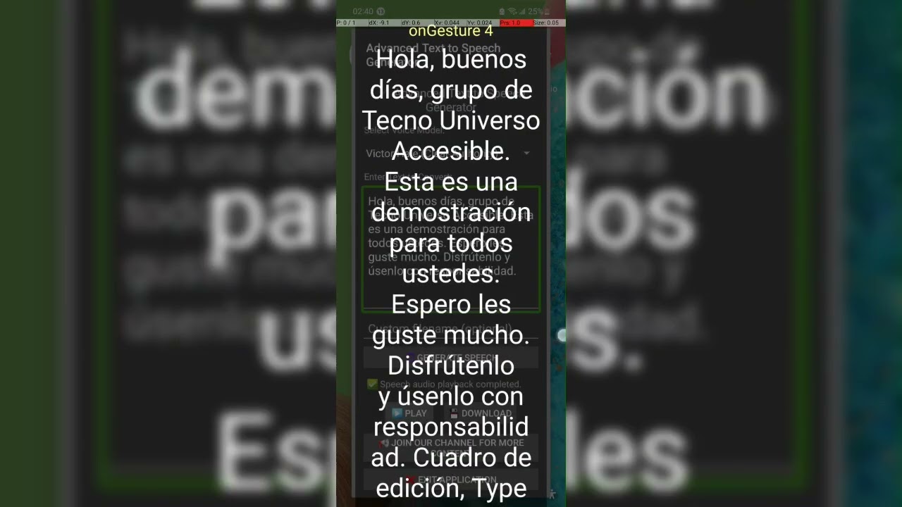 Advanced Text to Speech Generator,  complemento del Jieshuo para convertir texto a voz  de calidad.🧷