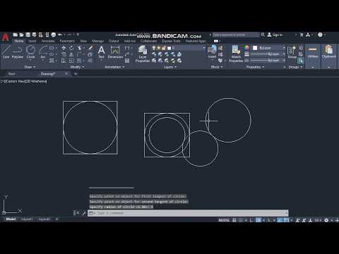 Create line, rectangle and circle in AutoCAD 2021 (tutorial)