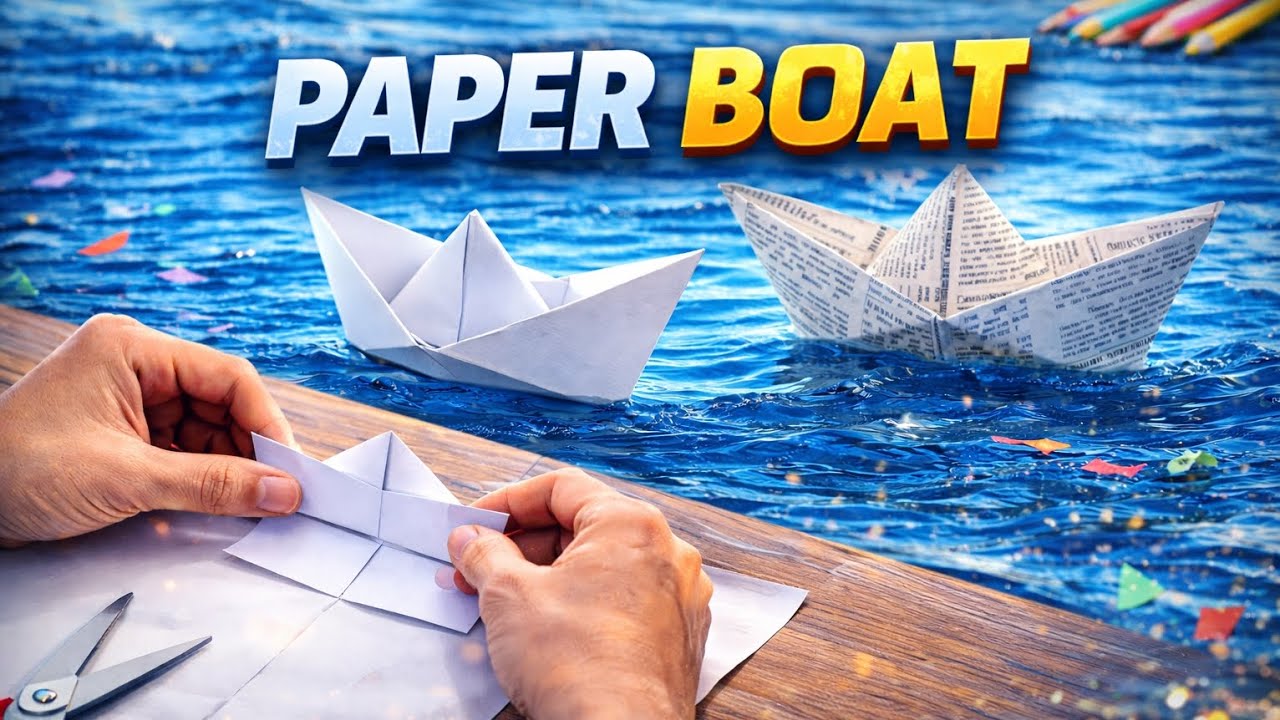 हमने बनाई एक... pepar boat 🚢